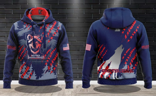 Wolfpack Baggers America Performance Hooded Sweatshirt - Navy