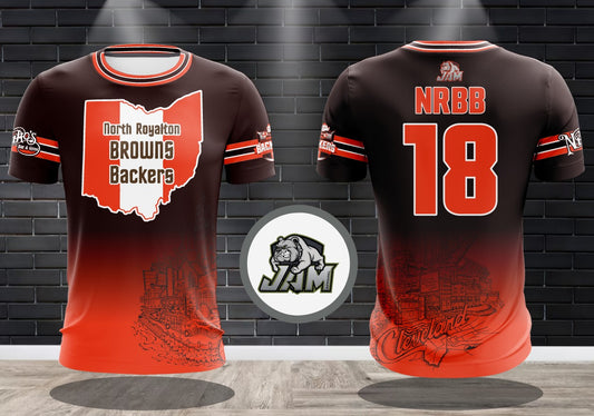 (NEW)North Royalton, Ohio Cleveland Browns Backer’s Performance DriFit Jersey