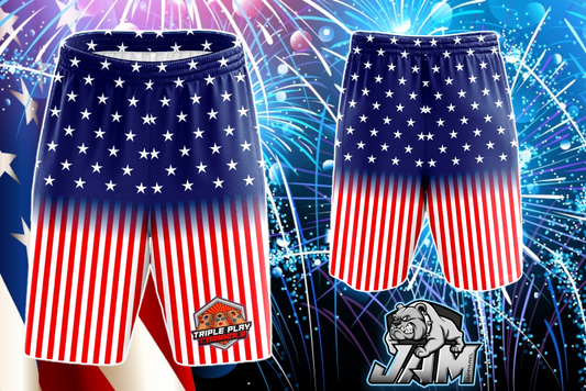 Triple Play Cornhole - America Performance Drifit Shorts