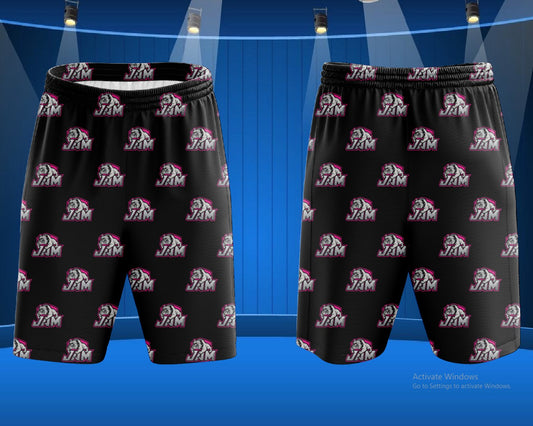 (NEW)JAM Bulldog Pattern Basketball Shorts - Pink