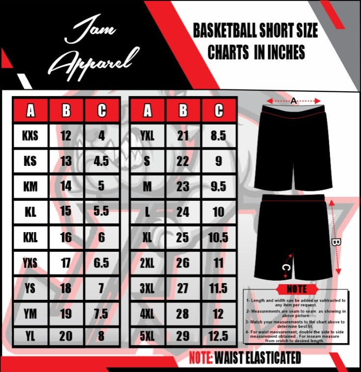 JAM Red Hex Basketball Shorts