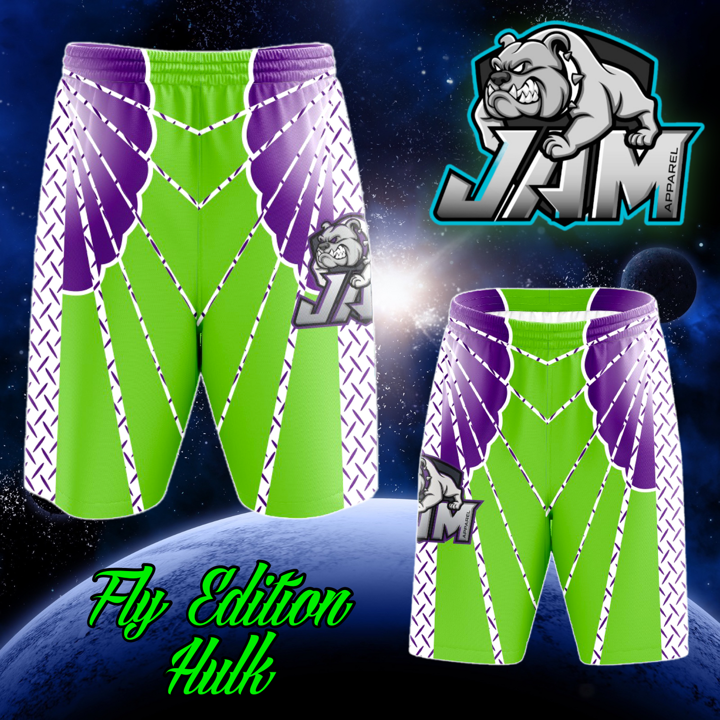JAM Stock Fly Edition Hulk Basketball Shorts