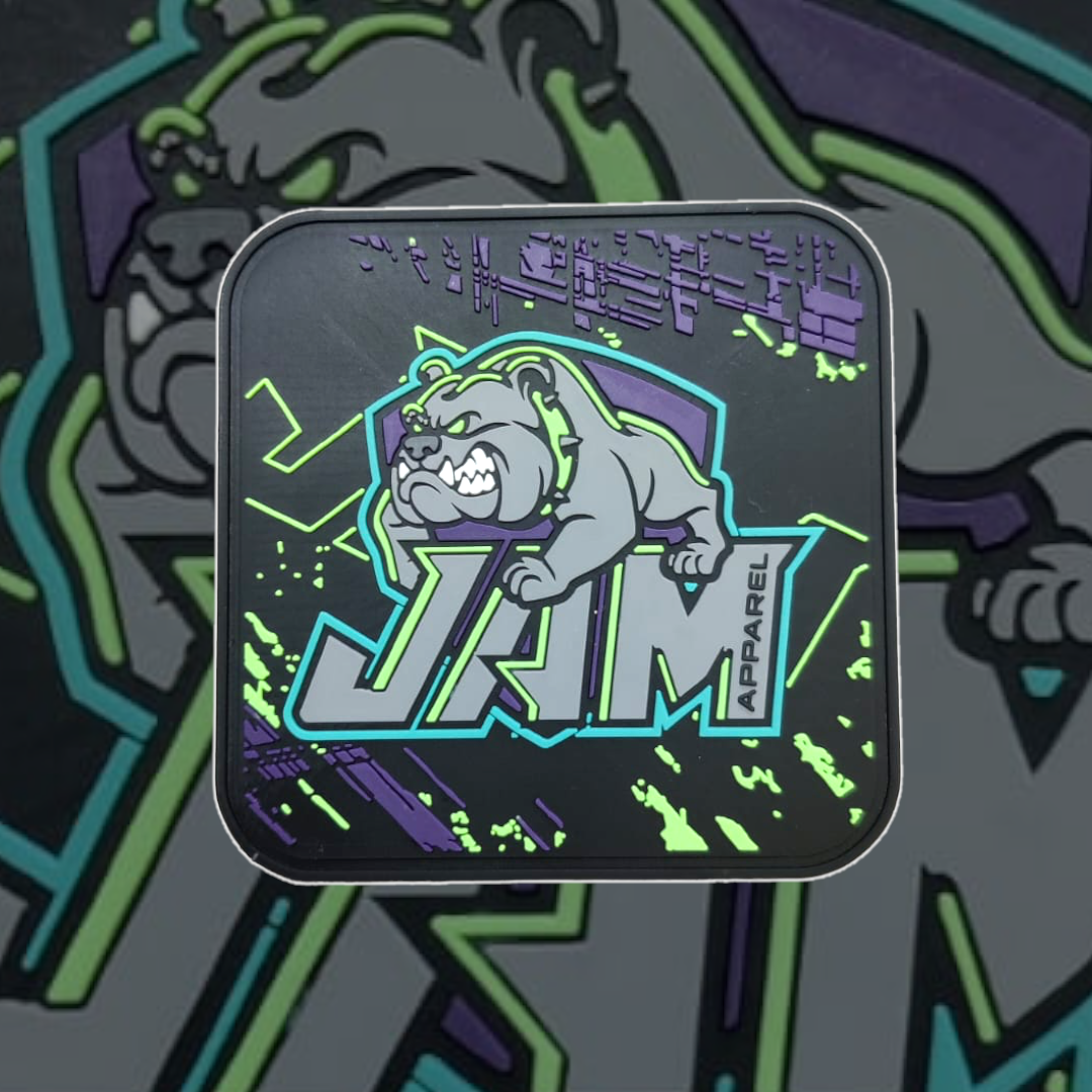 3D PVC Patches - Square JAM Apparel Stock Designs